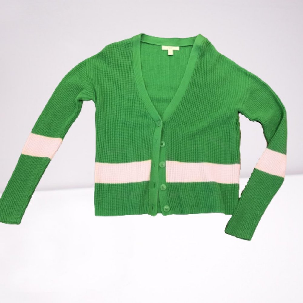 1901 Knit Block Stripe Cardigan Sweater